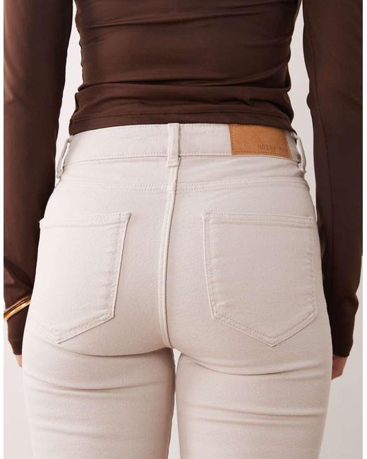 Noisy May Pink Sallie High Waist Flare Jeans