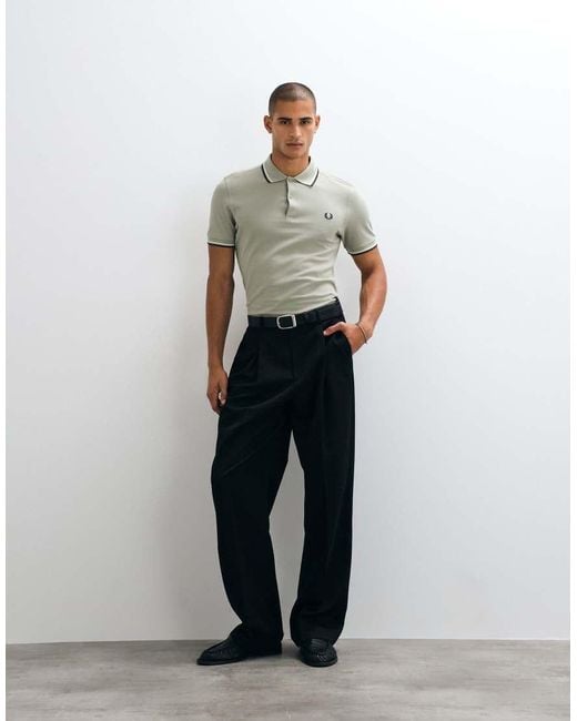 Fred Perry Green Twin Tipped Polo Shirt for men