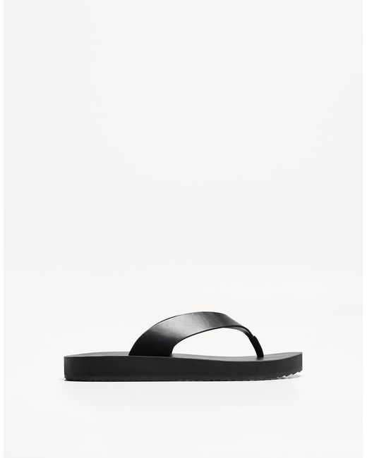 Bershka Black Strappy Sandals for men