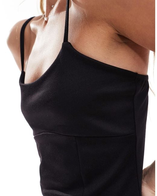 ASOS Black Cami Split Detail Mini Dress