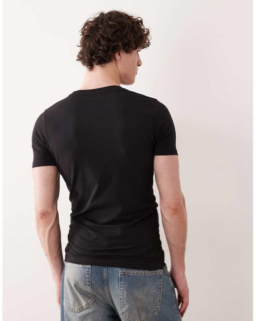 Jack & Jones Black 2 Pack Muscle Fit T-shirts for men