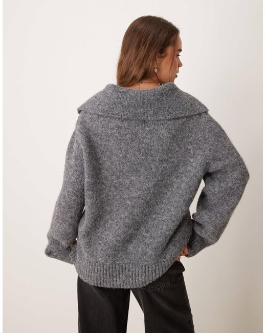 ASOS Gray – strickpullover aus wollmix