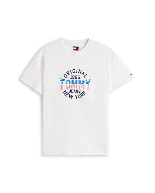 Tommy Hilfiger White Usa Circle Graphic T-shirt for men