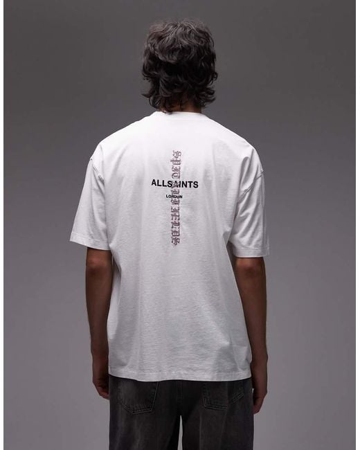 AllSaints Gray Knox T-shirt for men