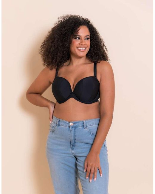 Curvy Kate Black Superhero Multiway Padded Plunge Fuller Bust Bra