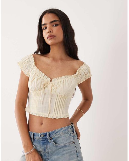Cotton On White Greta Frill Blouse