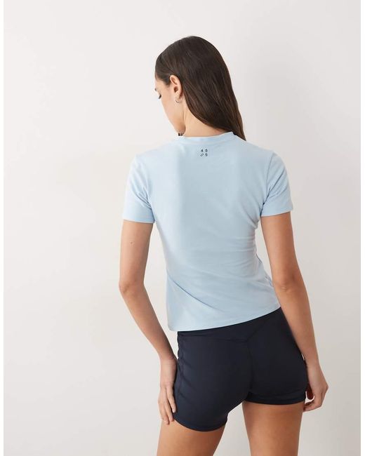 4505 Blue Fitted Cotton Everyday T-shirt With Quick Dry Finish