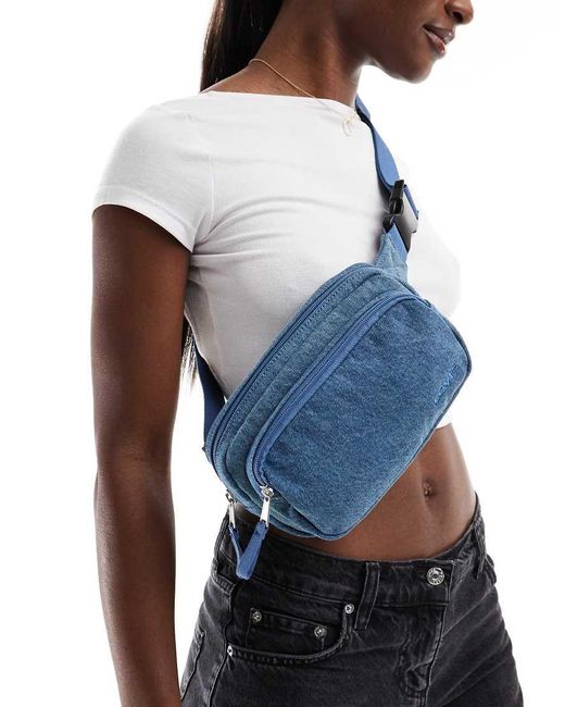 Levi's Blue Denim Bum Bag With Logo