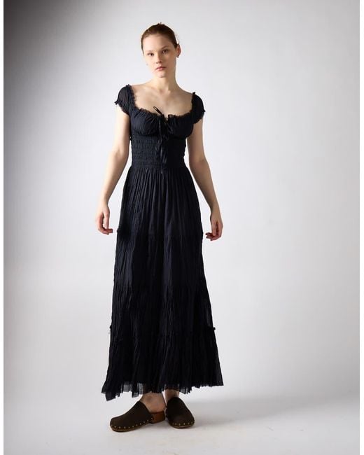 Glamorous Blue Babydoll Maxi Dress