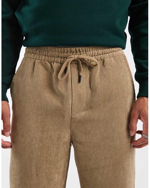 Only & Sons Green Loose Fit Cord Trouser for men