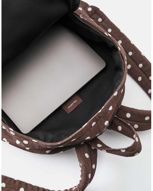 Pull&Bear Gray Rucksack mit polka-dot-muster