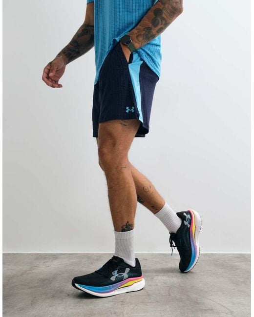 Under Armour Blue Tech Vent 7In Jacquard Shorts for men