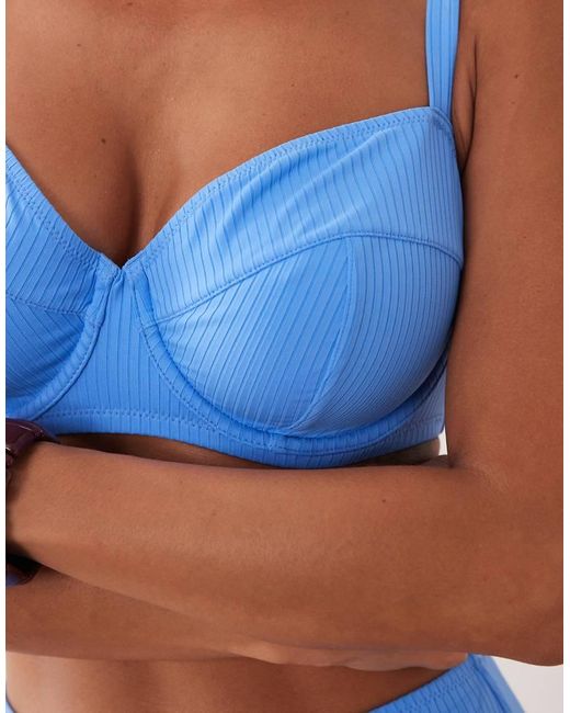 Peek & Beau Blue Underwire Bikini Top