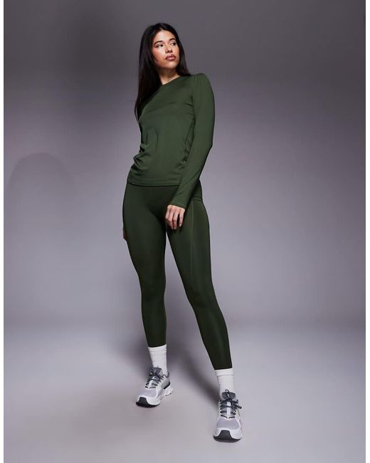 4505 Green Icon Active Quick Dry Slim Fit Long Sleeve Top