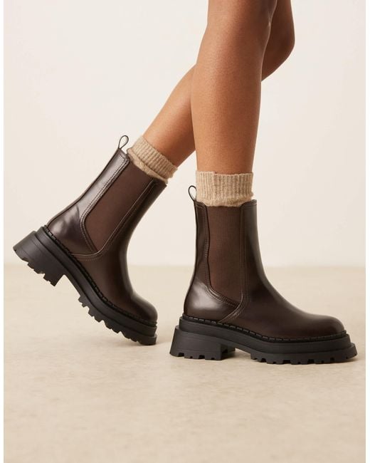 ASOS Natural Austin Chunky Chelsea Boots