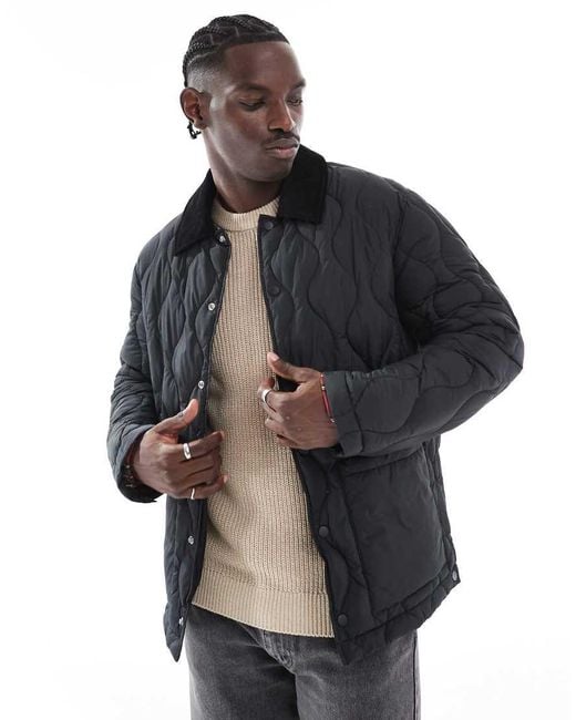 Jack & Jones Gray Quilted Jacket for men