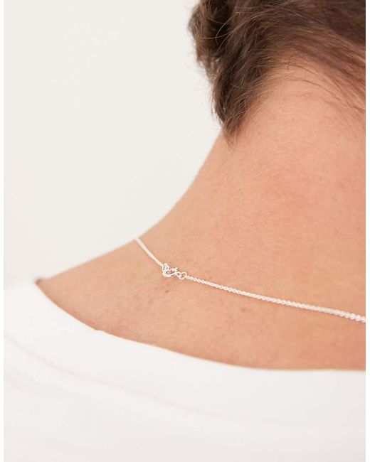 ASOS Zilveren Ketting Met Sterhanger in het Natural voor heren