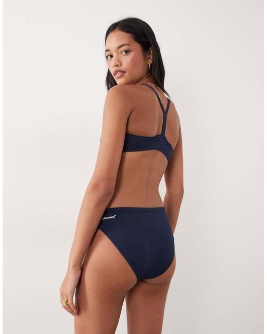 Speedo Blue Endurance+ Logo Thin Strap Bikini