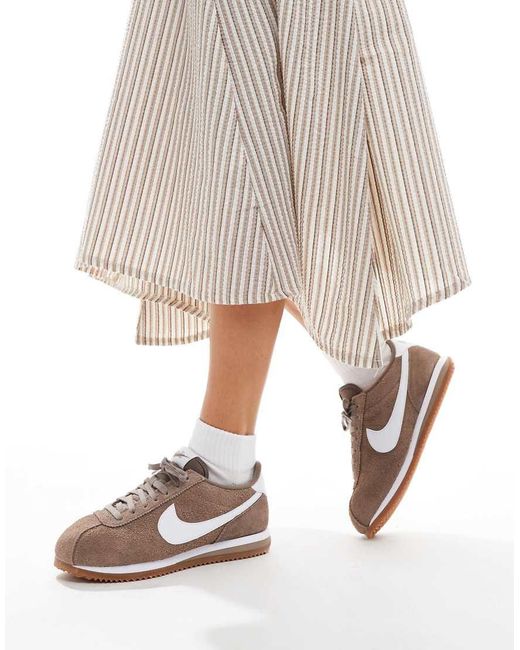Nike White Cortez Suede Unisex Trainers