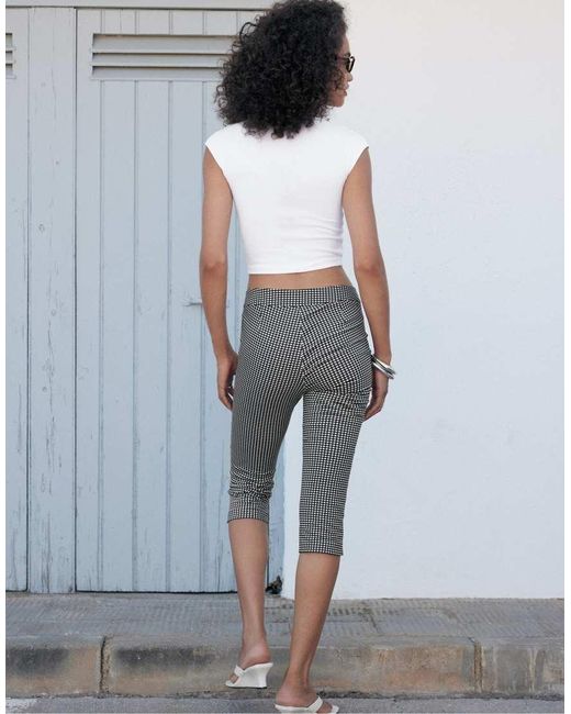 Stradivarius Gray Bengaline Capris