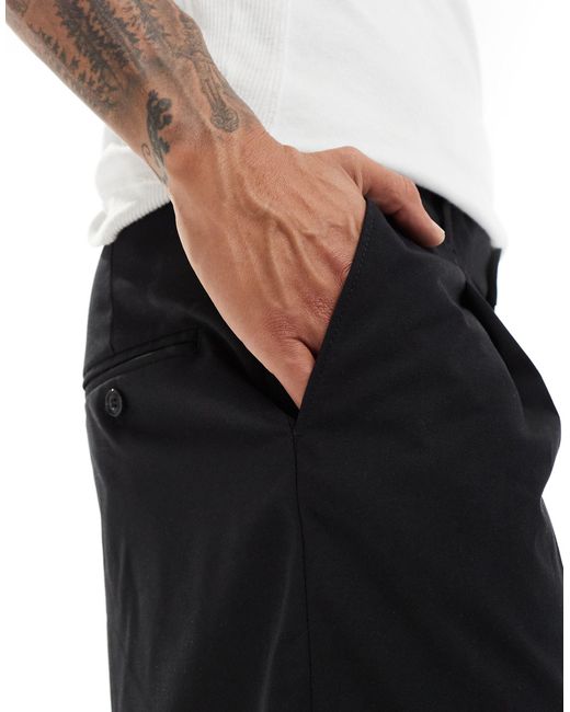 Weekday – uno – locker geschnittene, elegante shorts in Black für Herren