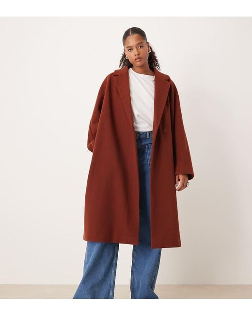 Abrigo Color Óxido Cómodo De Asos Design Curve-Sin Color ASOS de color Red
