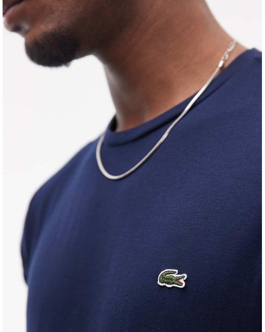 Lacoste Blue Crew Neck Basic Logo T-Shirt for men