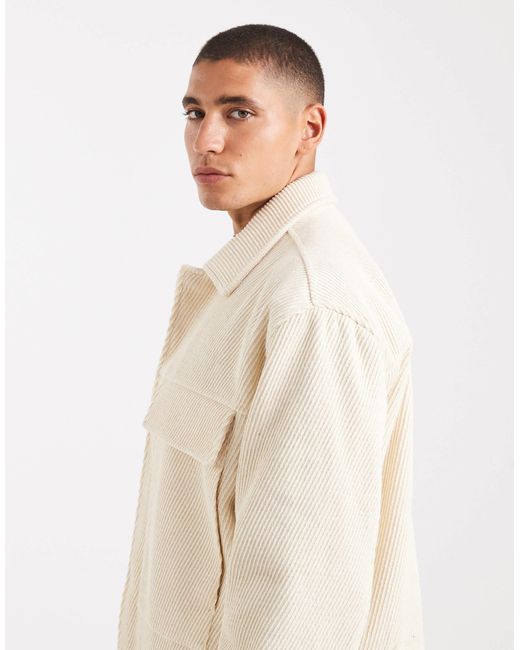 Blouson harrington imitation laine - beige ASOS pour homme en coloris Natural
