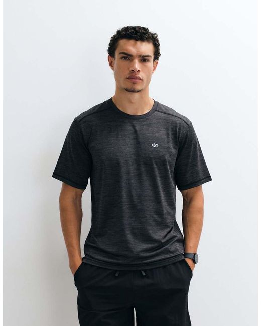 Jack & Jones Black Sports Lightweight Jersey Training T-Shirt for men