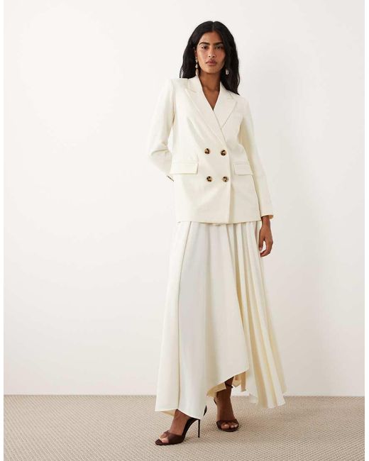 Iyal Gray Oversized Double Breasted Blazer
