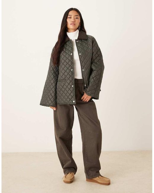 Gina Tricot Brown Waxed Effect Short Jacket