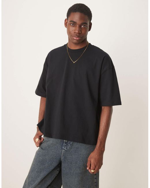 T-shirt oversize avec imprimé ville ASOS pour homme en coloris Black