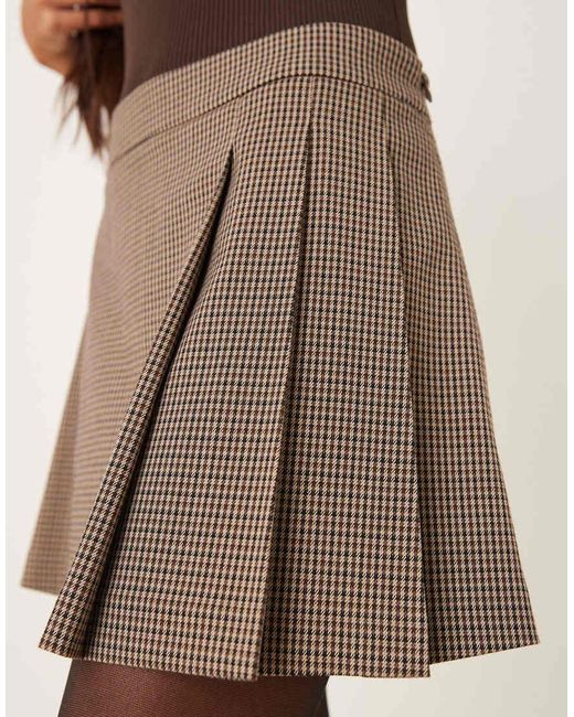 Gina Tricot Brown Mini Pleated Skirt