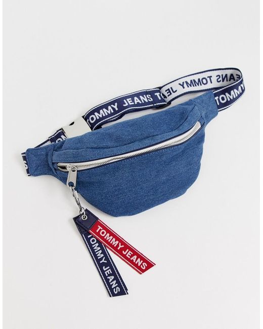 Tommy Hilfiger Denim Bumbag With Logo Tape in Blue | Lyst Australia