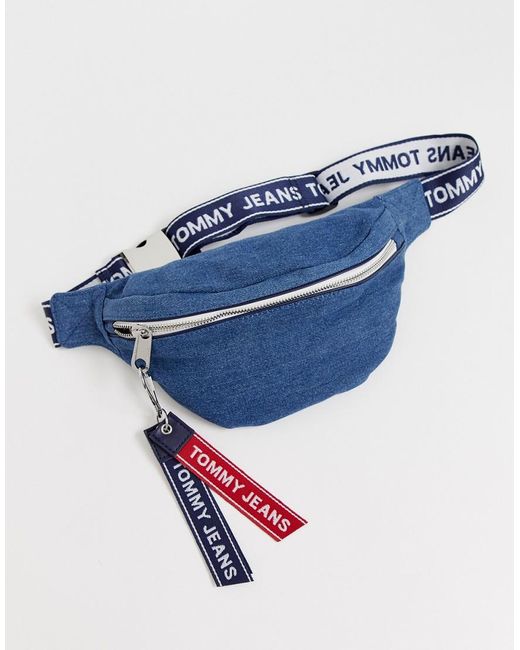 Tommy Hilfiger Denim Gürteltasche aus Jeansstoff mit Logoband in Blau |  Lyst AT