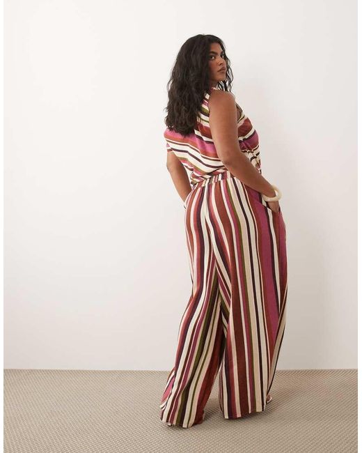 Nobody's Child Multicolor Elstow Drawstring Waist Mid Rise Split Hem Pants