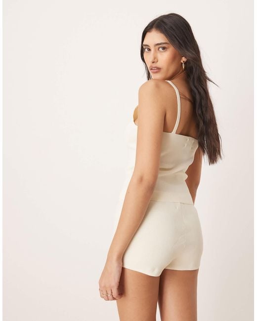 ASOS White Knit Structured Shorts