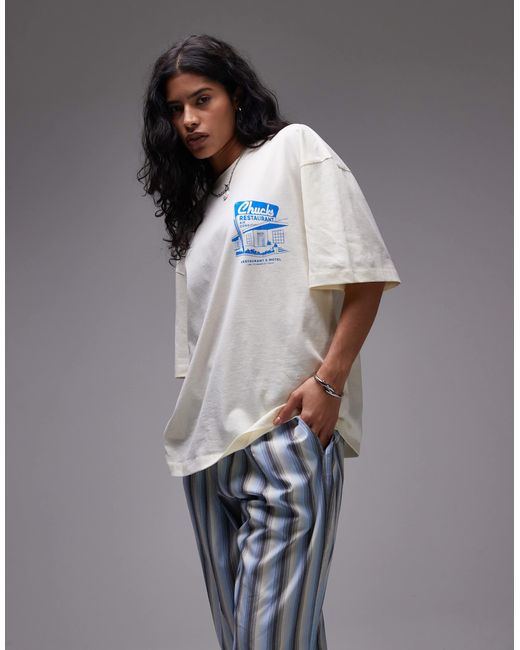 TOPSHOP Multicolor – oversize-t-shirt aus jersey