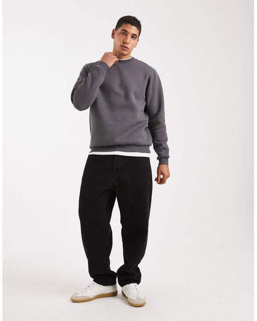 ASOS – basic-sweatshirt in Gray für Herren