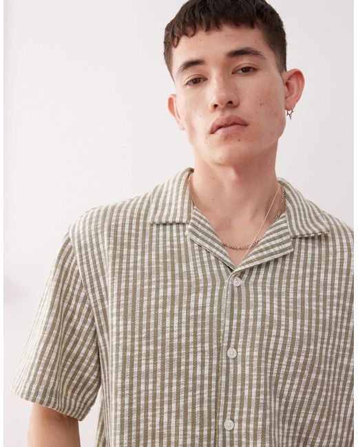 Weekday – gestreiftes freizeithemd in Multicolor für Herren