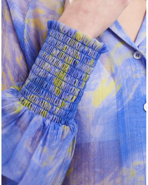 Isla inspiral - chemise d'ensemble transparente AllSaints en coloris Blue