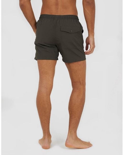 Brave Soul Green Elasticated Swimshorts for men