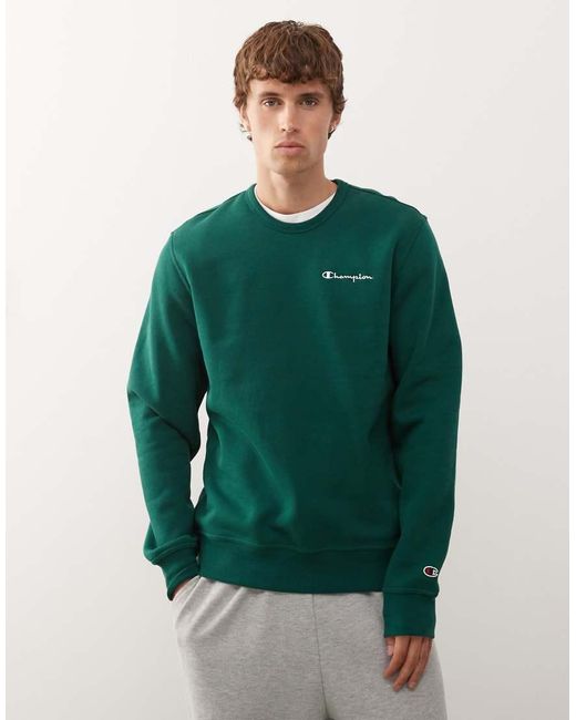 Champion Sweatshirt Met Ronde Hals in het Green voor heren
