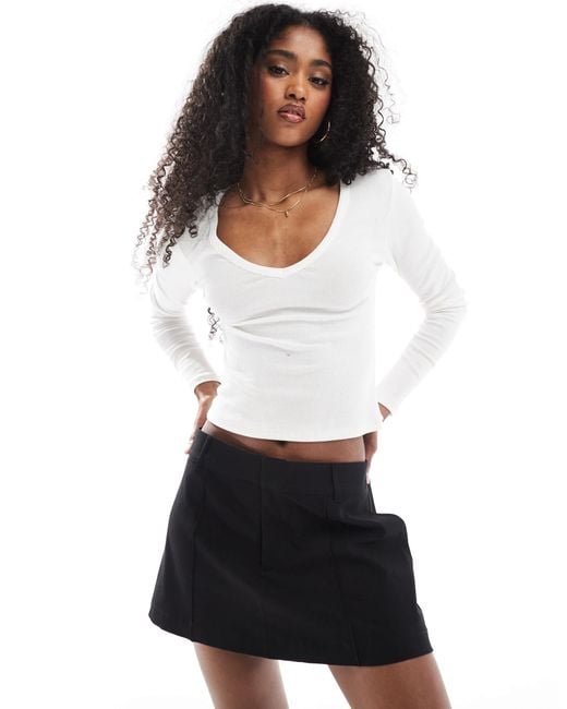 Cotton On White Luis Suiting Mini Skirt
