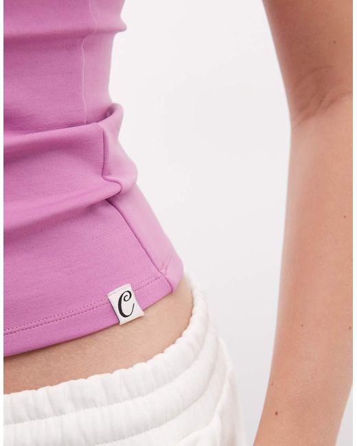 Collusion Pink Contrast Cami Top