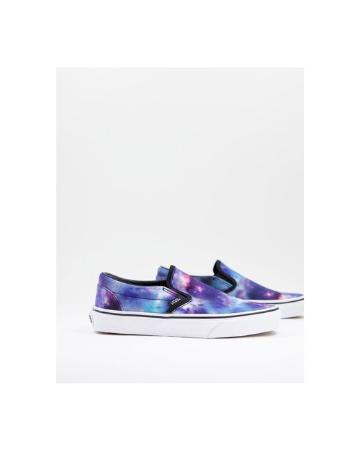 Vans Classic Slip-on Galaxy Sneakers in White | Lyst