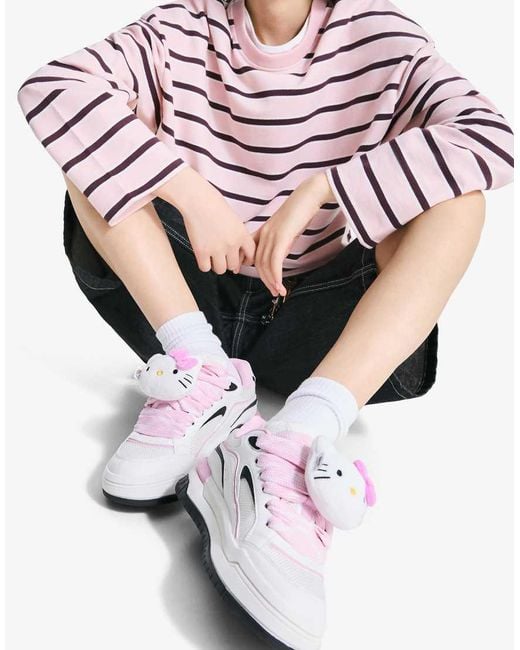 Bershka White Hello Kitty Skater Trainers