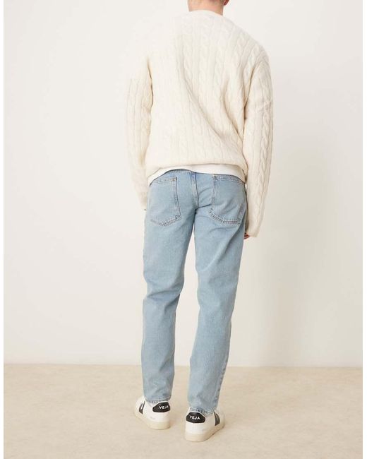 ASOS Blue Tapered Fit Jeans for men