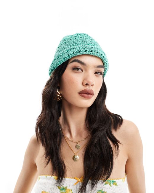 Mango Blue Crochet Hat
