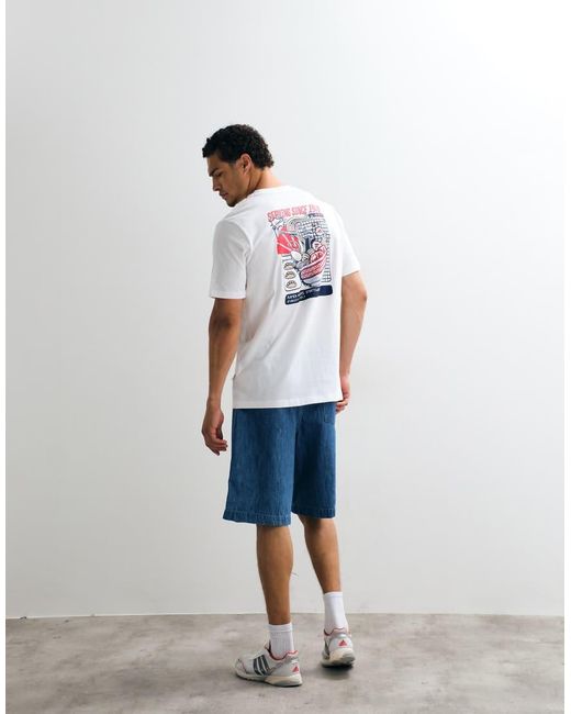 Adidas Originals White Adidas Sportswear Ramen Graphic T-shirt for men